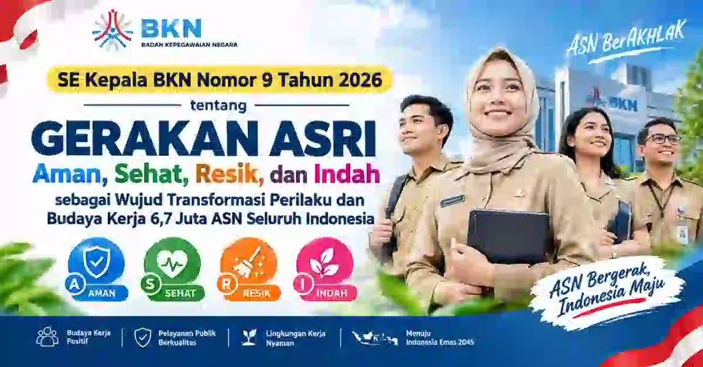 SE Kepala BKN Nomor 9 Tahun 2026 Gerakan ASRI